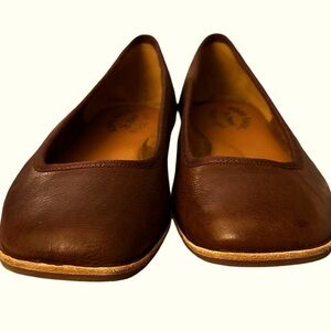 Kork-Ease Brown Leather Flats